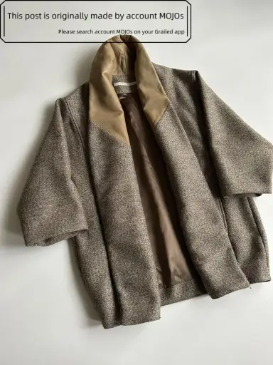 Sz 3 Christophe Lemaire Leather Collar Overall Coat mojos041