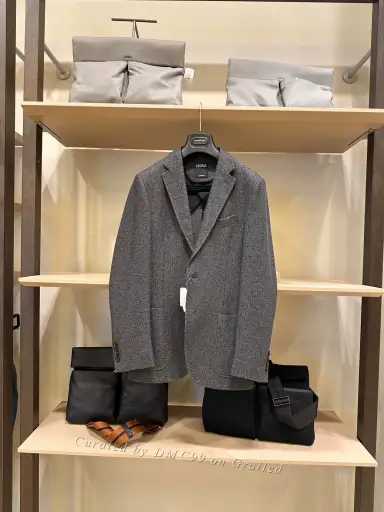 Zegna Men's Gray Blazer