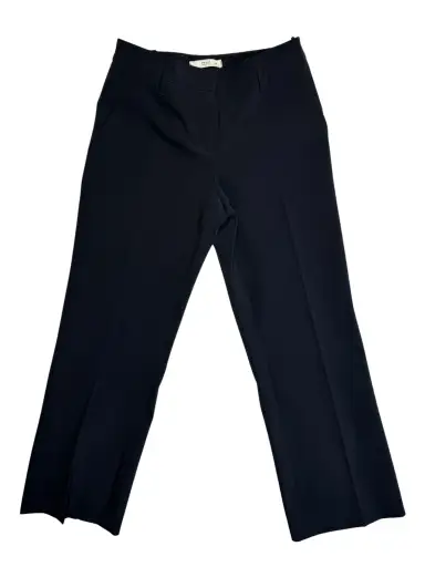 Vintage 2000s PRADA Minimalist Mid-Rise Black Formal Tailored Cropped Trousers | Size S