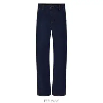 26 FW 케이트 Rossi 탑스티칭 블루 데님 진 팬츠