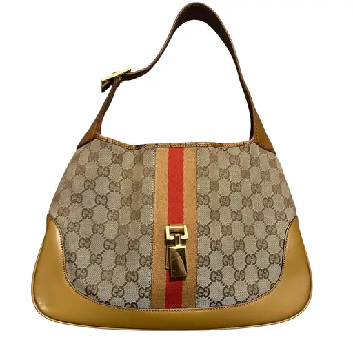 GUCCI vintage Jackie GG Canvas Shoulder Bag