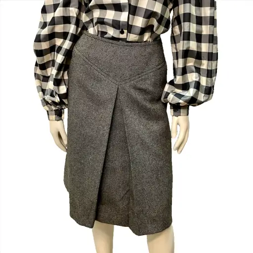 Vintage Miss Dior Wool Micro-Skirt (25" Waist)