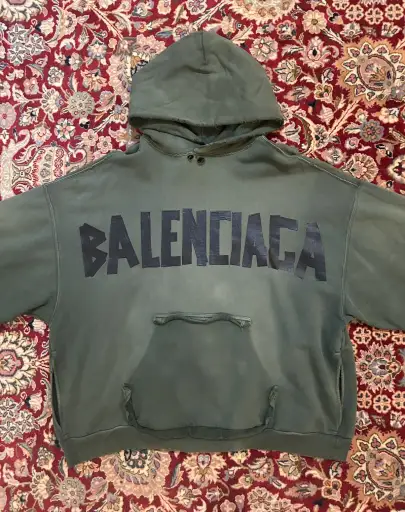Balenciaga Tape Type Ripped Pocket Hoodie