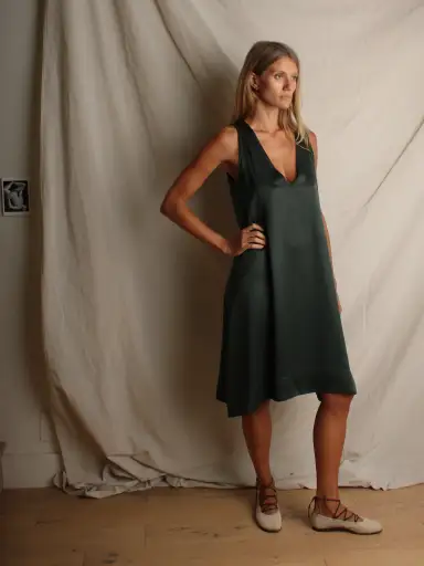 Dries van Noten Deep V Dress