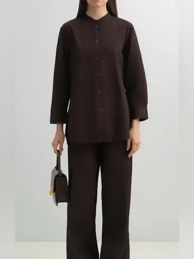 Aspesi Dark Brown Cotton Button Up