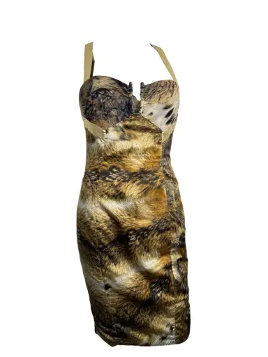 Just Cavalli Animal Print Backless Dress
