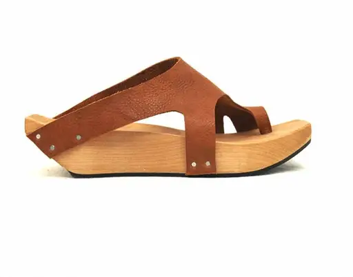NEW CYDWOQ women's master wooden sandal in camel