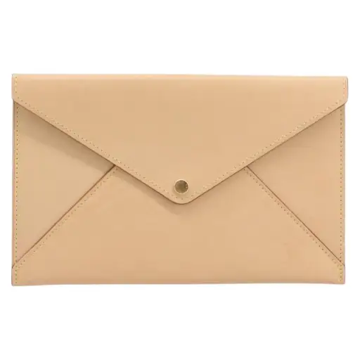 Louis Vuitton Rivets Envelope Clutch Leather Beige Leather Clutche & Pouche Bag (Pre-Owned)