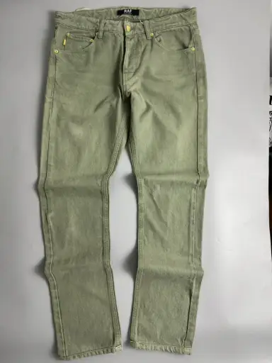 Raf by Raf Simons Lime Green Washed Denim