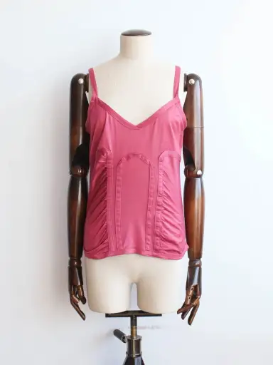 Gucci by Tom Ford c. 2004 Pink Pleated Tank Top