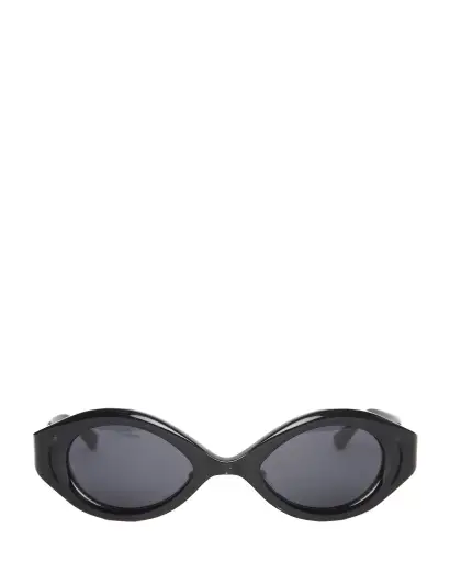 SONG FOR THE MUTE Black Acetate Goggle Sunglasses