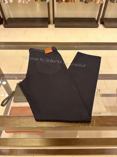 Zegna Navy Slim Fit Casual Trousers