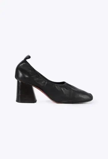 Ruched Leather Ballerinas, S/S 2015