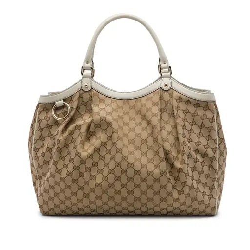 Gucci Large GG Canvas Sukey Tote Beige