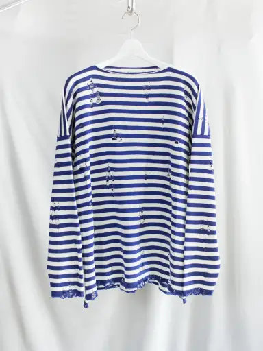 Sulvam SS26 Destroyed Stripe Knit