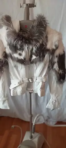 Roberto Cavalli real leather and real rabbit fur lacket