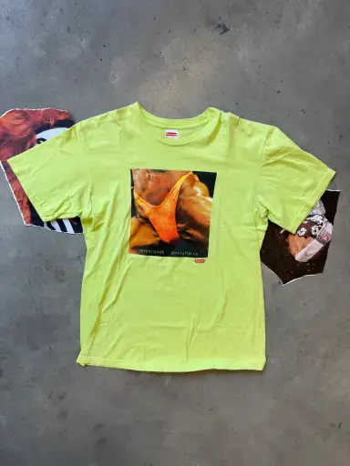 (M) Supreme X Butthole Surfers Rembrandt Pussyhorse Tee Neon Green "SS21"