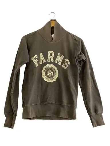 FARMS College Print Shawl Collar Sweatshirt