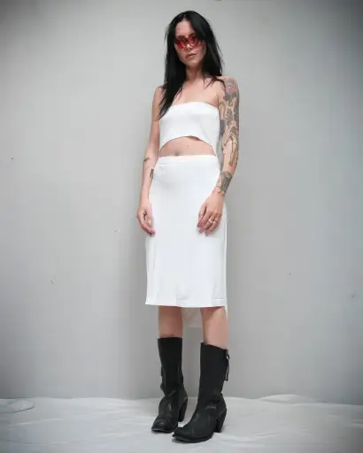 MAISON MARTIN MARGIELA Asymmetric Bandeau Top & Skirt Set, SS 2008 Runway