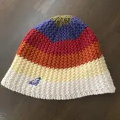 ヴィンテージ　Roxy ビーニー　ニット帽　ロキシー