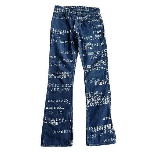 Hysteric Glamour typewriter jeans