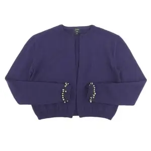 JEAN PAUL GAULTIER FEMME ジャンポール ゴルチエ フェム 袖ベル装飾 カーディガン トップス レディース ウール パープル 40 90's