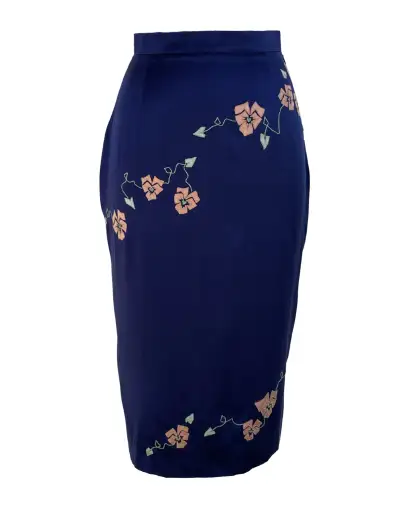 Chloé Fall Winter 1998 Runway Silk Floral Skirt Look 3