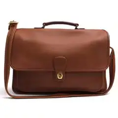 COACH 5180 Metropolitan Briefcase / コーチ フラップ式 グラブタン 牛革 カウハイド 2WAY ショルダーバッグ 定番 ブラウン 茶 ビジネスバッグ メンズ