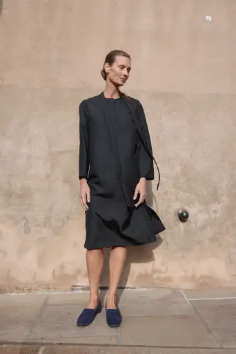 Vintage Hermès Silk Black Dress