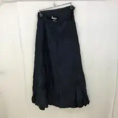 Yohji Yamamoto +Noir lazy シワ加工 スカート ネイビー/ブルー ND-S02-901 ヨウジヤマモト