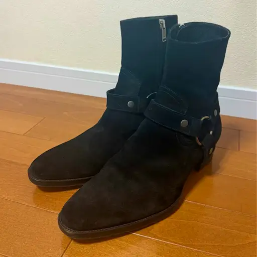 【希少】saint laurent エディ期 ワイアット ハーネスリングブーツ 42