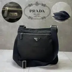 プラダ ショルダーバック PRADA サフィアーノバッグ VA0563 黒 2重