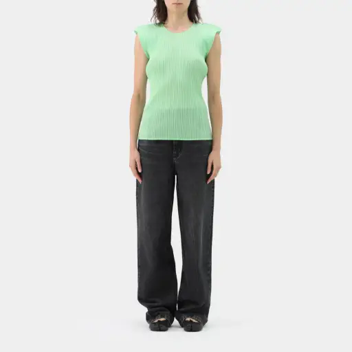 Pleats Please Pleated Long Tank Top