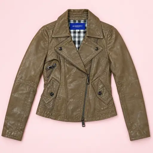 Burberry London Leather Biker Jacket