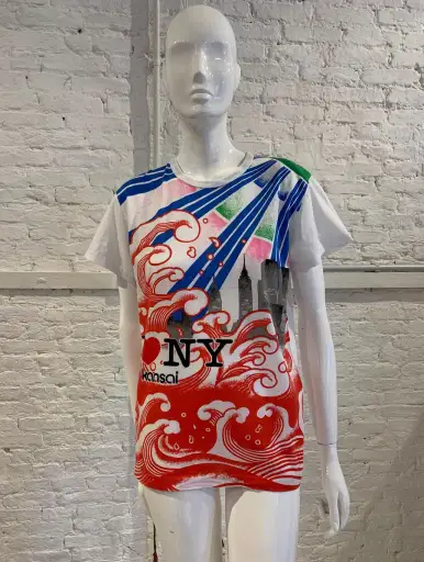 Vintage 1980s Kansai Yamamoto I Love New York Spray Paint Cotton T-shirt