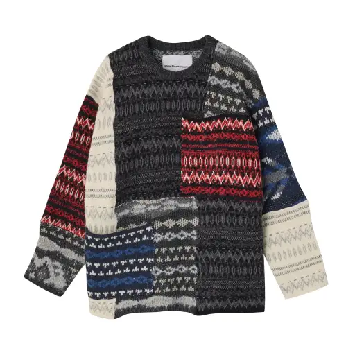 White Mountaineering 2024AW Runway Patchwork Pullover Knit