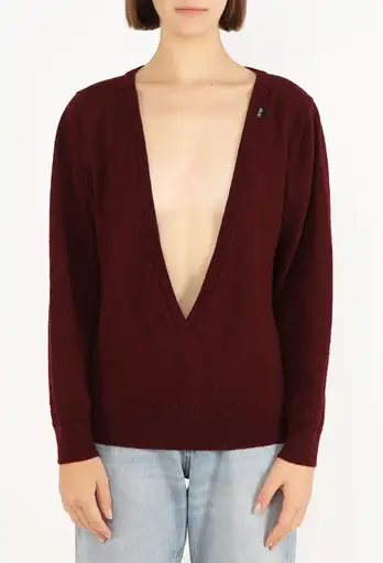 Plunging Knit Sweater, S/S 2026