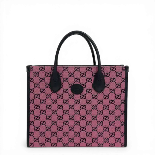 GG Supreme Canvas Tote Bag Pink