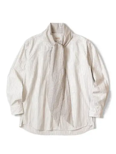 Kapital Cotton Striped Bow Tie Shirt