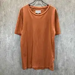 17AW Maison Margiela 半袖Tシャツ 10 無地 size52 オレンジ メゾンマルジェラ 