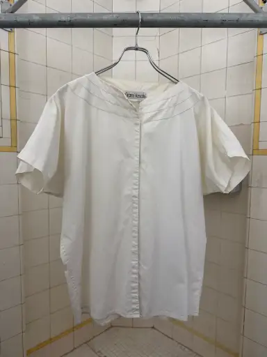 1980s Gianni Versace Dolman Short Sleeve Button Down - Size XS