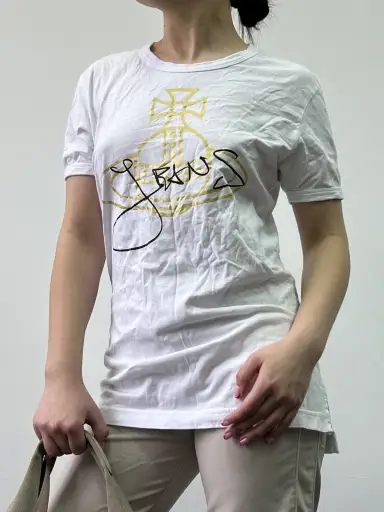 Vivienne Westwood X Anglomania Big Orb Logo T Shirt Tee Top