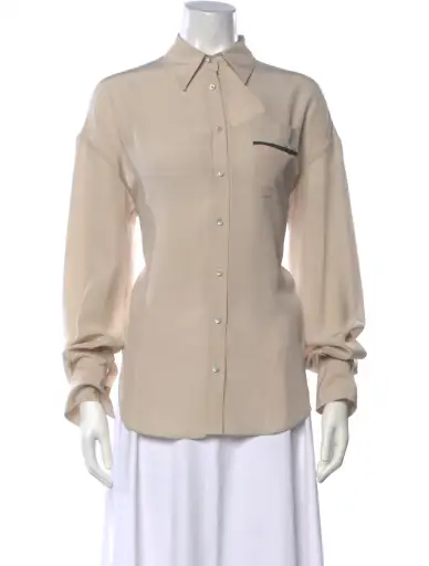 Silk Long Sleeve Top w/ Tags