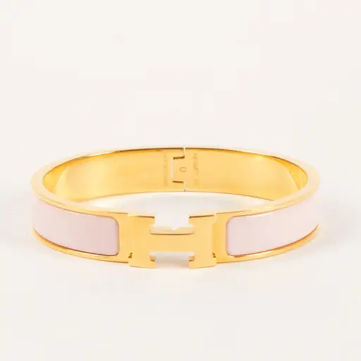 Hermes Pink Clic H Bracelet - PM