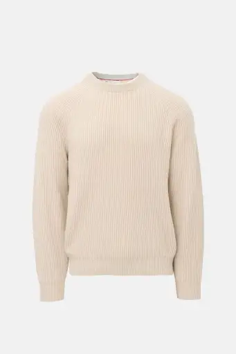 Cashmere Ribbed Knit Sweater