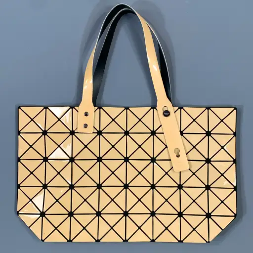 BOA BOA ISSEY MIYAKE Black Peach Triangle Tote Bag