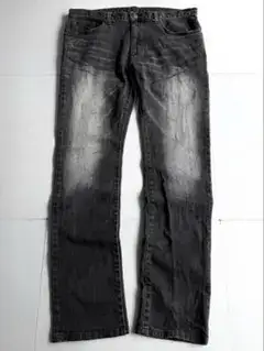 "Tornado Mart" Faded Black Flare Denim