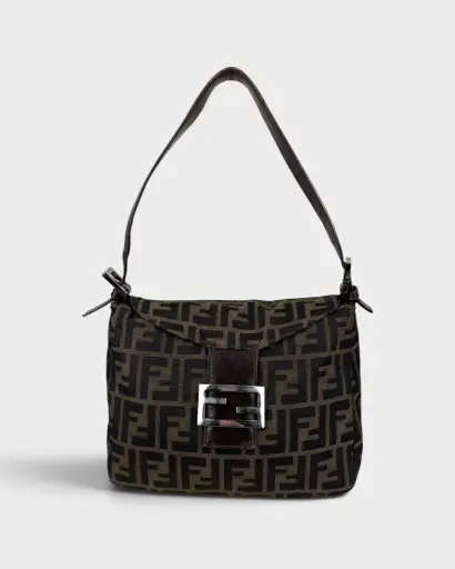 90s Fendi Zucca Mamma Baguette Shoulder Bag