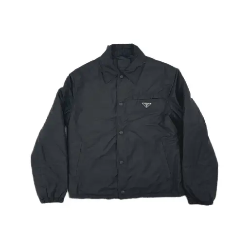 Prada Re-Nylon Logo Plaque Coach Jacket Size 46