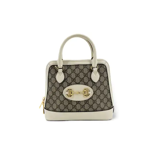 Gucci Horsebit 1955 Top Handle GG Coated Canvas with Leather